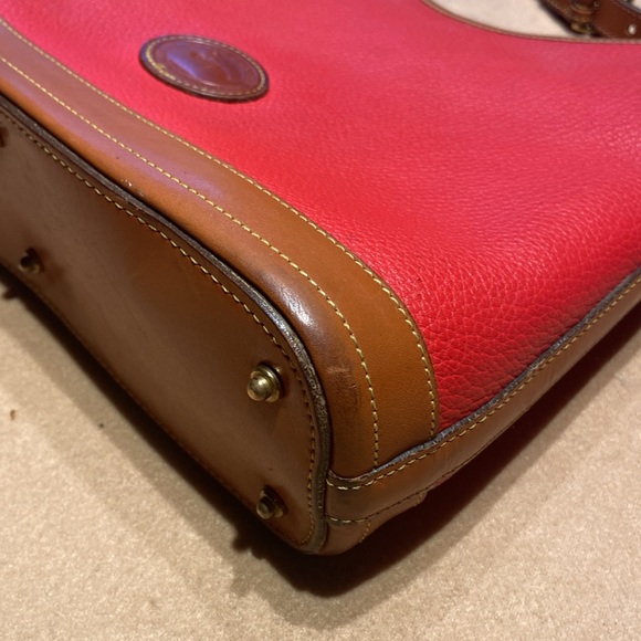 Dooney and Bourke Large Hobo - Red with British Tan - Picture 11 of 11